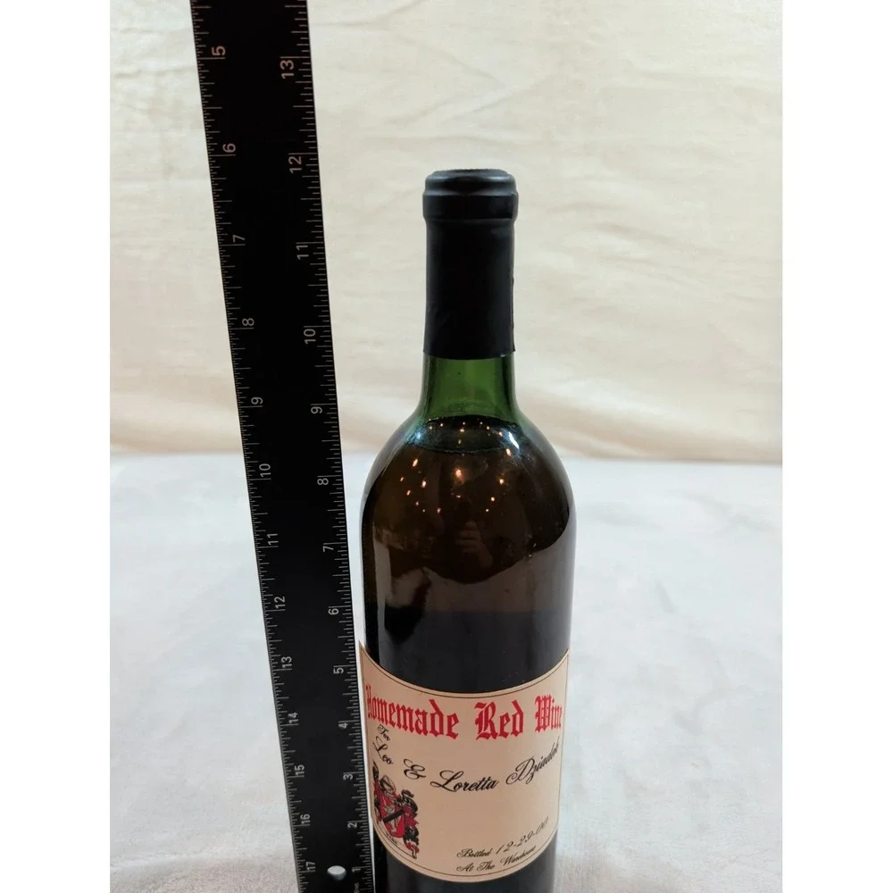 Vintage 2000 Custom Homemade‎ Red Wine Bottle 750ml Military Reunion Memorabilia